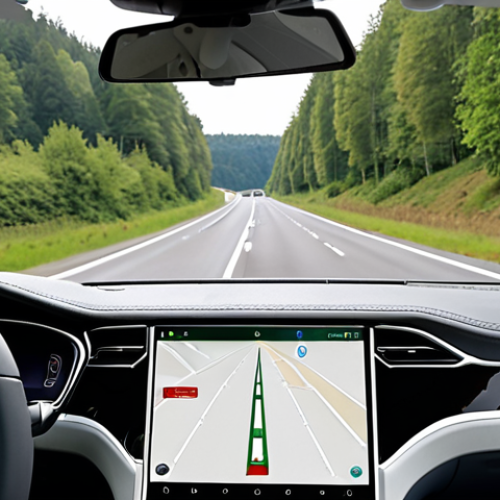 Home 6 **Prompt:** Tesla Model S on the Autobahn, showcasing autopilot navigating at high speed with other cars. Focus on advanced sensors and cameras ensuring safety.